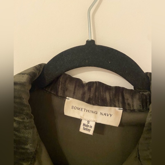 Something Navy Phoebe Green Velvet Fringe Dress - Picture 6 of 7